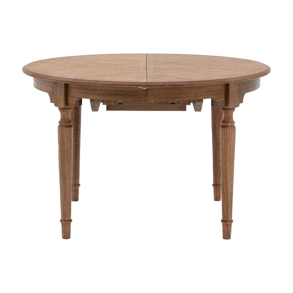 Product photograph of Gallery Interiors Highgate Extending Round Dining Table In Brown from Olivia's