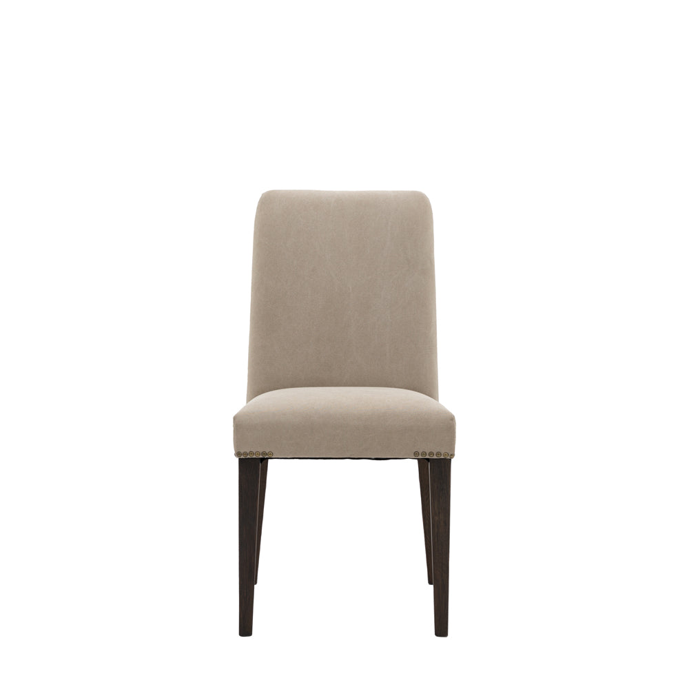 Product photograph of Gallery Interiors Mayfair Dining Chair In Cement Linen from Olivia's