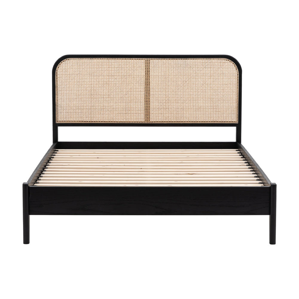 Gallery Interiors Sawyer Bed In Black Natural Double