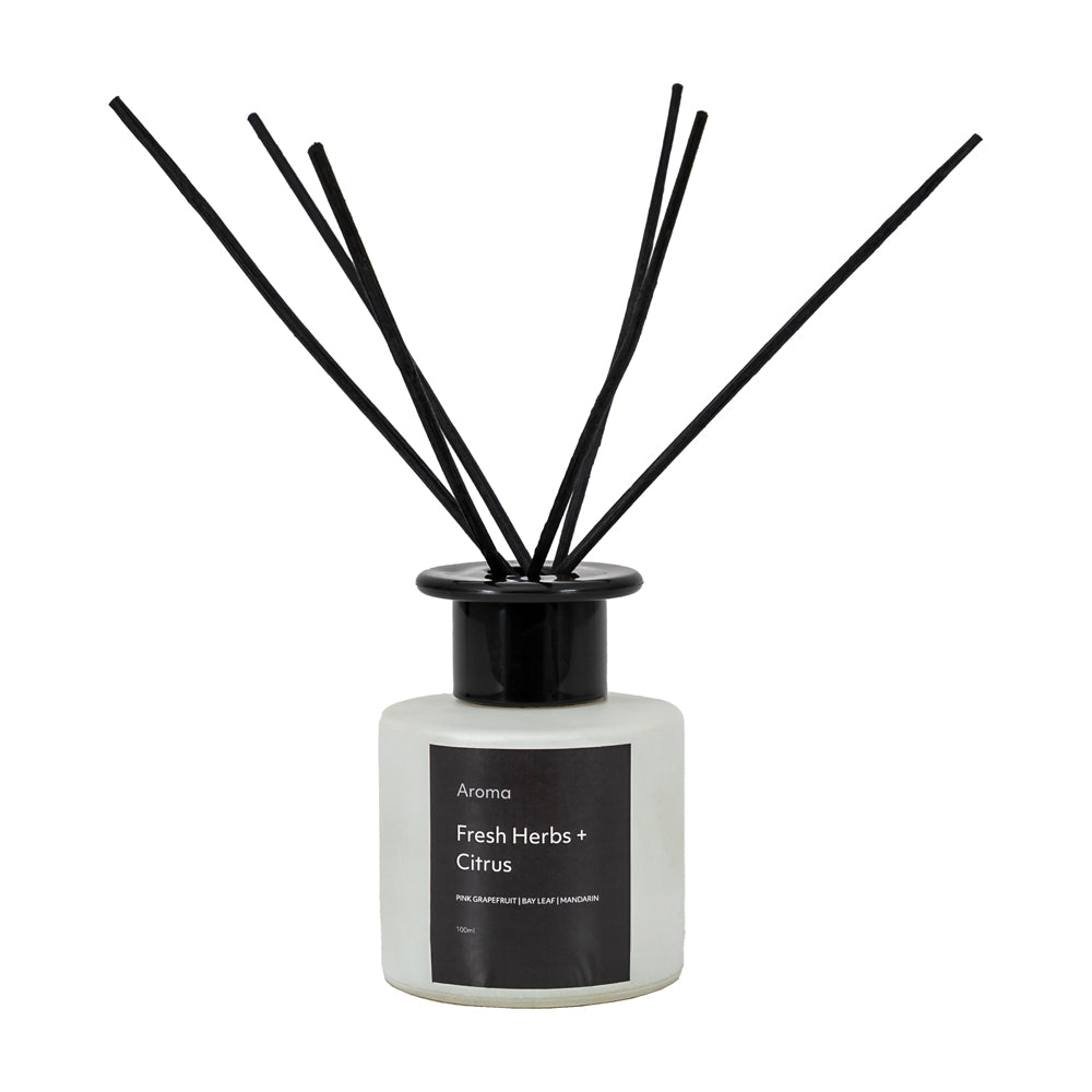 Product photograph of Gallery Interiors Aroma 100ml Reed Diffuser Fresh Herbs Citrus Scent from Olivia's