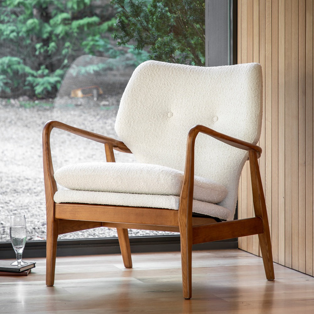 Product photograph of Gallery Interiors Kensal Armchair In Cream from Olivia's.