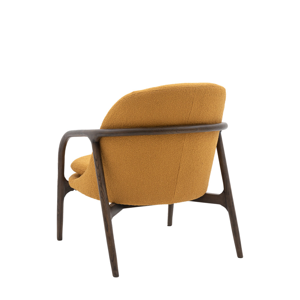 Product photograph of Gallery Interiors Alesso Armchair In Ochre from Olivia's.
