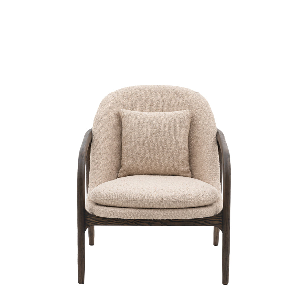 Product photograph of Gallery Interiors Alesso Armchair In Taupe from Olivia's