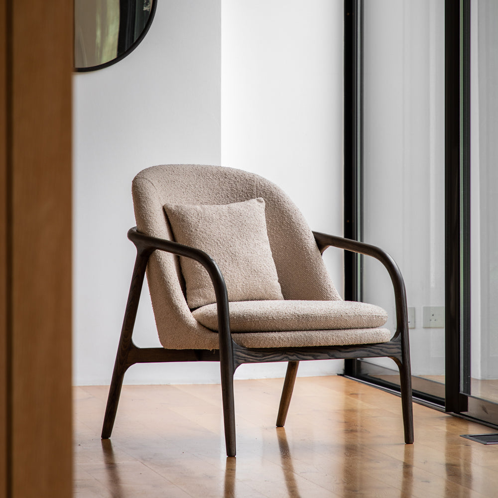 Product photograph of Gallery Interiors Alesso Armchair In Taupe from Olivia's.