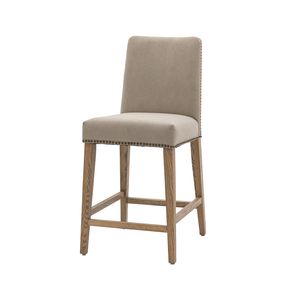 Product photograph of Gallery Interiors Set Of 2 Rom Bar Stool In Cement from Olivia's.