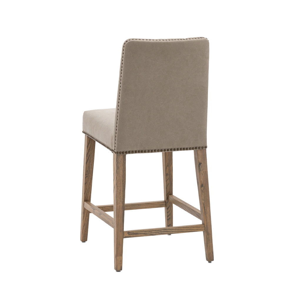 Product photograph of Gallery Interiors Set Of 2 Rom Bar Stool In Cement from Olivia's.