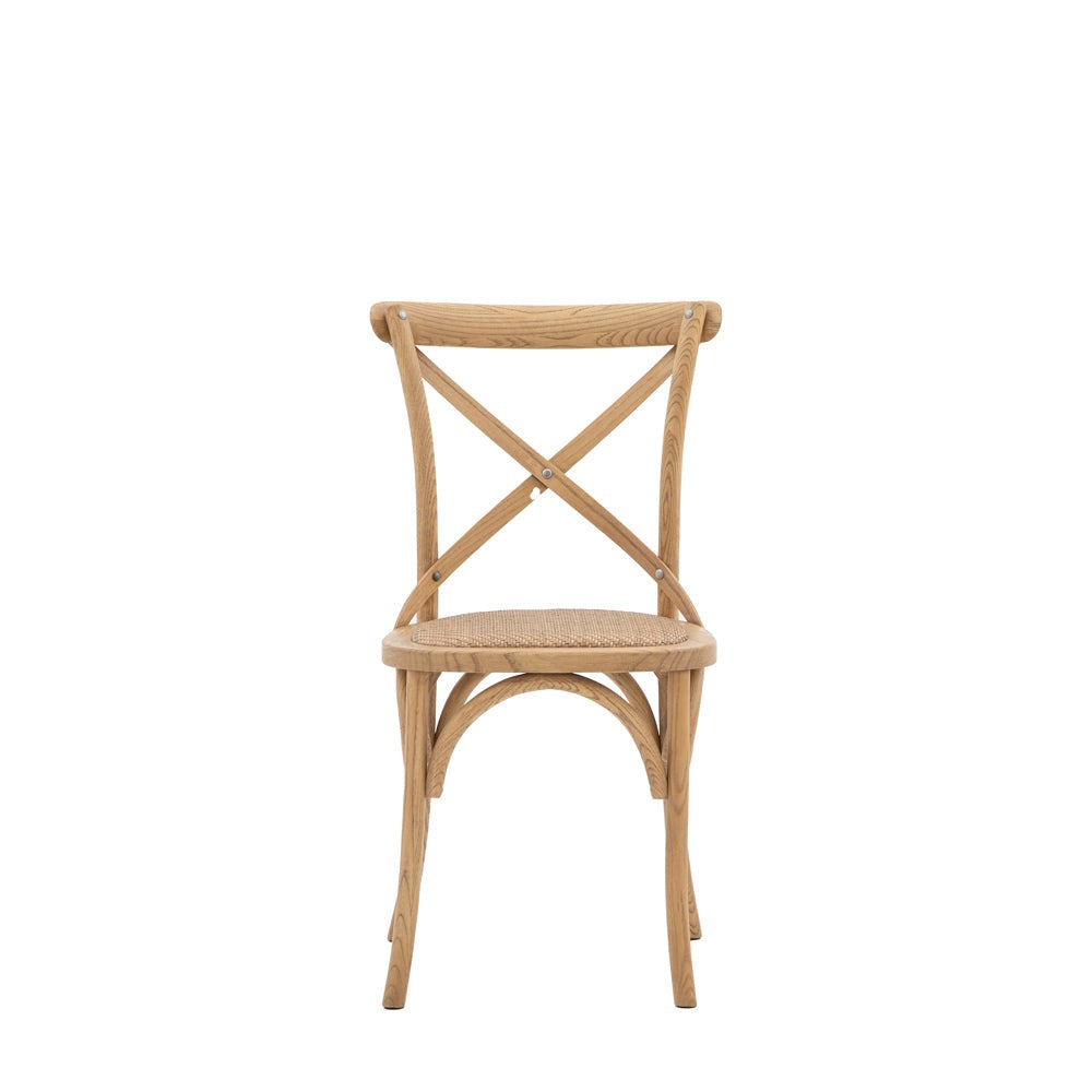 Product photograph of Gallery Interiors Set Of 2 Caf Dining Chairs - Rattan Natural Oak from Olivia's