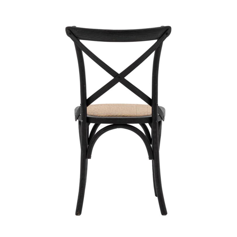 Product photograph of Gallery Interiors Set Of 2 Caf Dining Chairs - Rattan Black Oak from Olivia's.