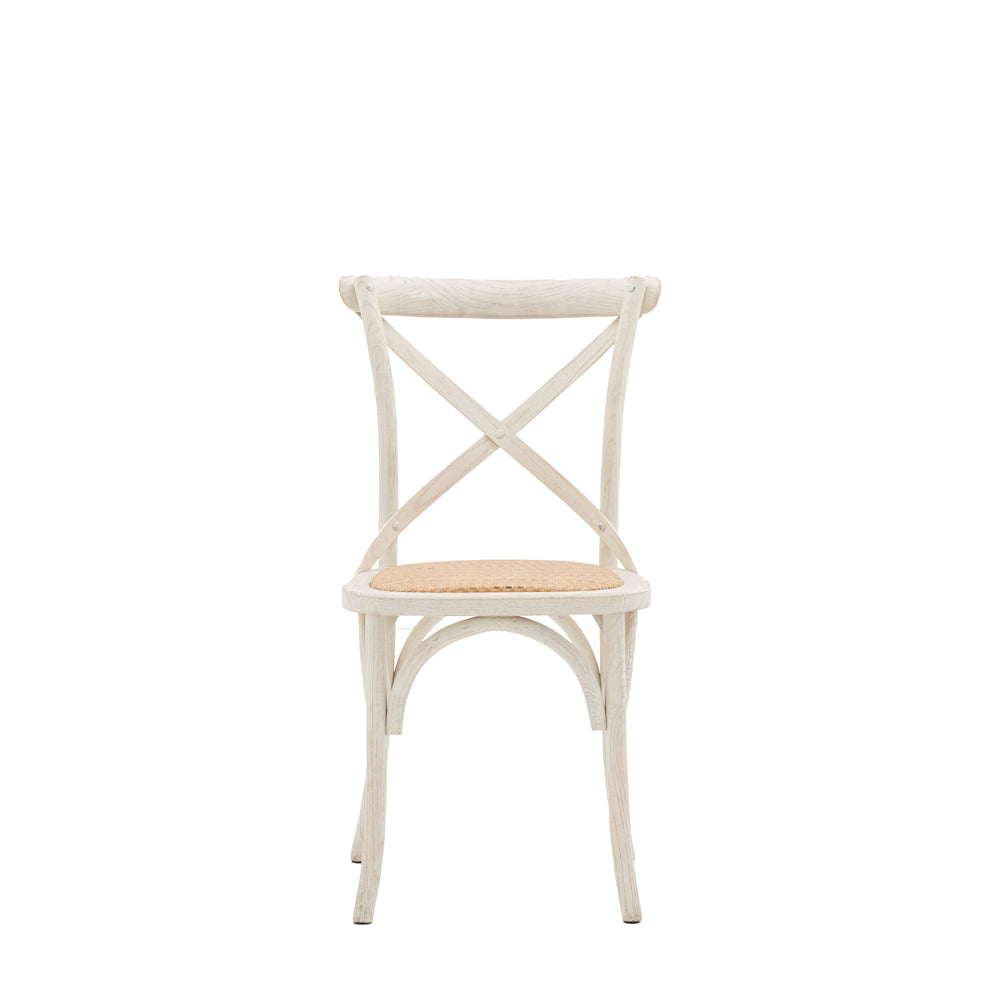 Product photograph of Gallery Interiors Set Of 2 Caf Dining Chairs - Rattan White Oak from Olivia's