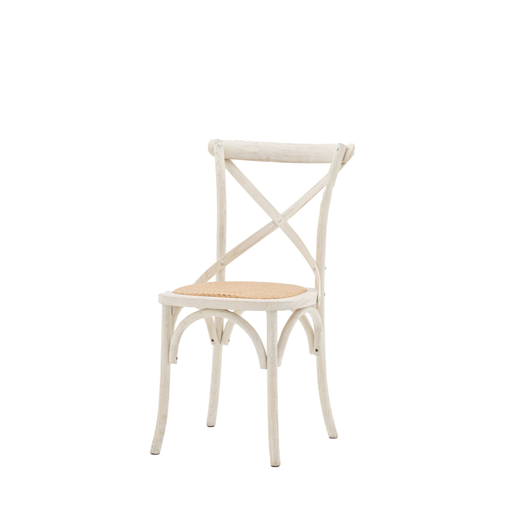 Product photograph of Gallery Interiors Set Of 2 Caf Dining Chairs - Rattan White Oak from Olivia's.