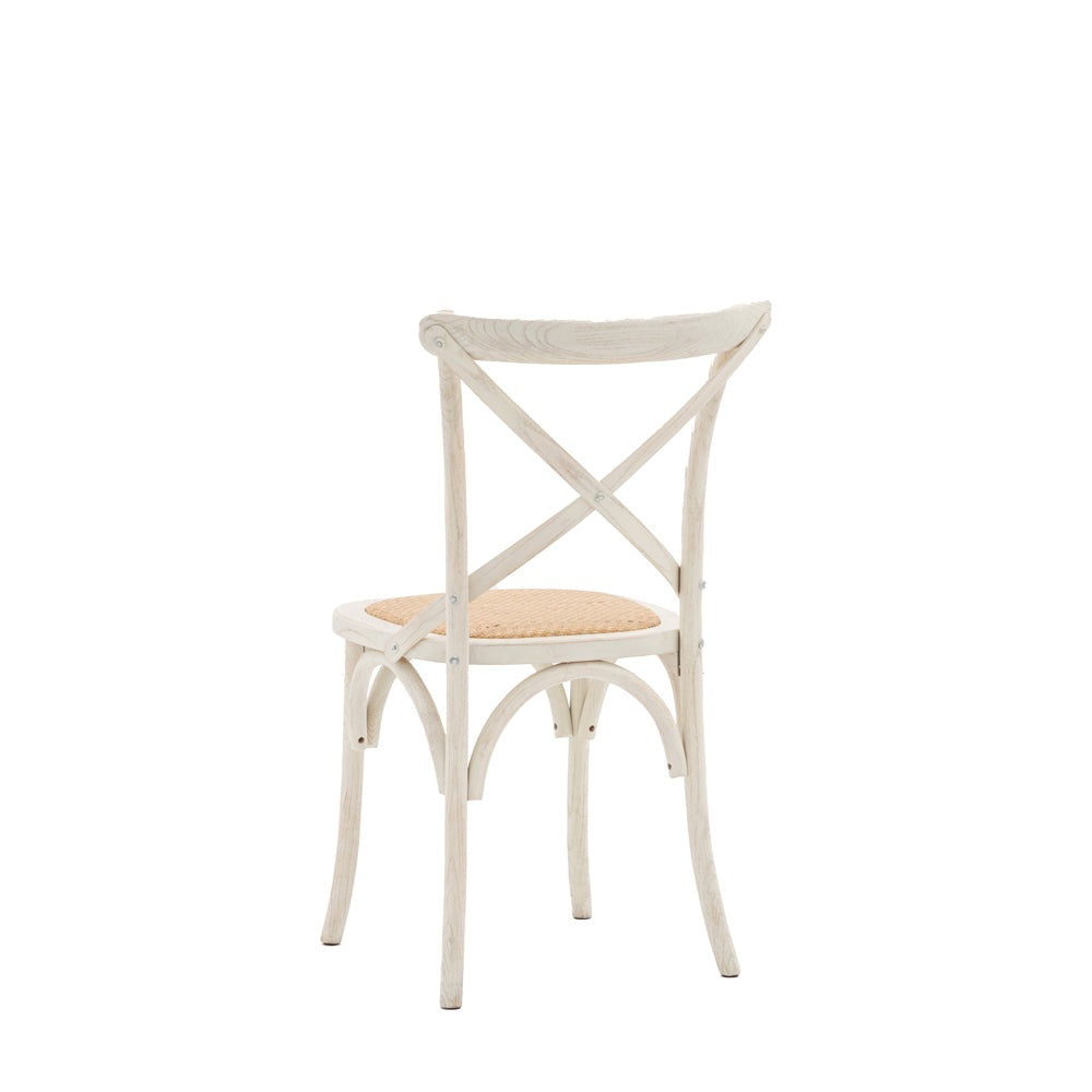 Product photograph of Gallery Interiors Set Of 2 Caf Dining Chairs - Rattan White Oak from Olivia's.