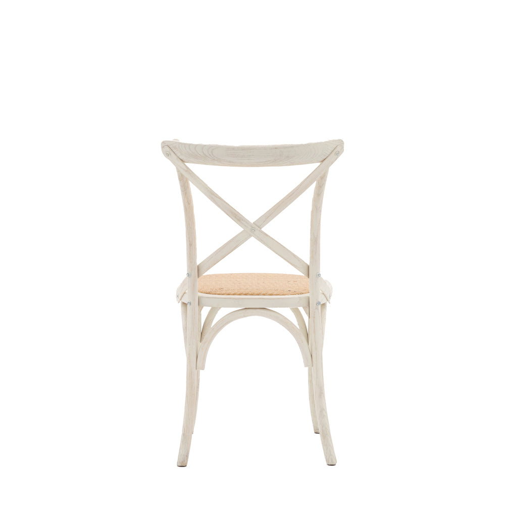 Product photograph of Gallery Interiors Set Of 2 Caf Dining Chairs - Rattan White Oak from Olivia's.