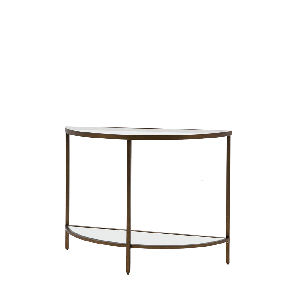 Product photograph of Gallery Interiors Hodson Console Table In Bronze from Olivia's.