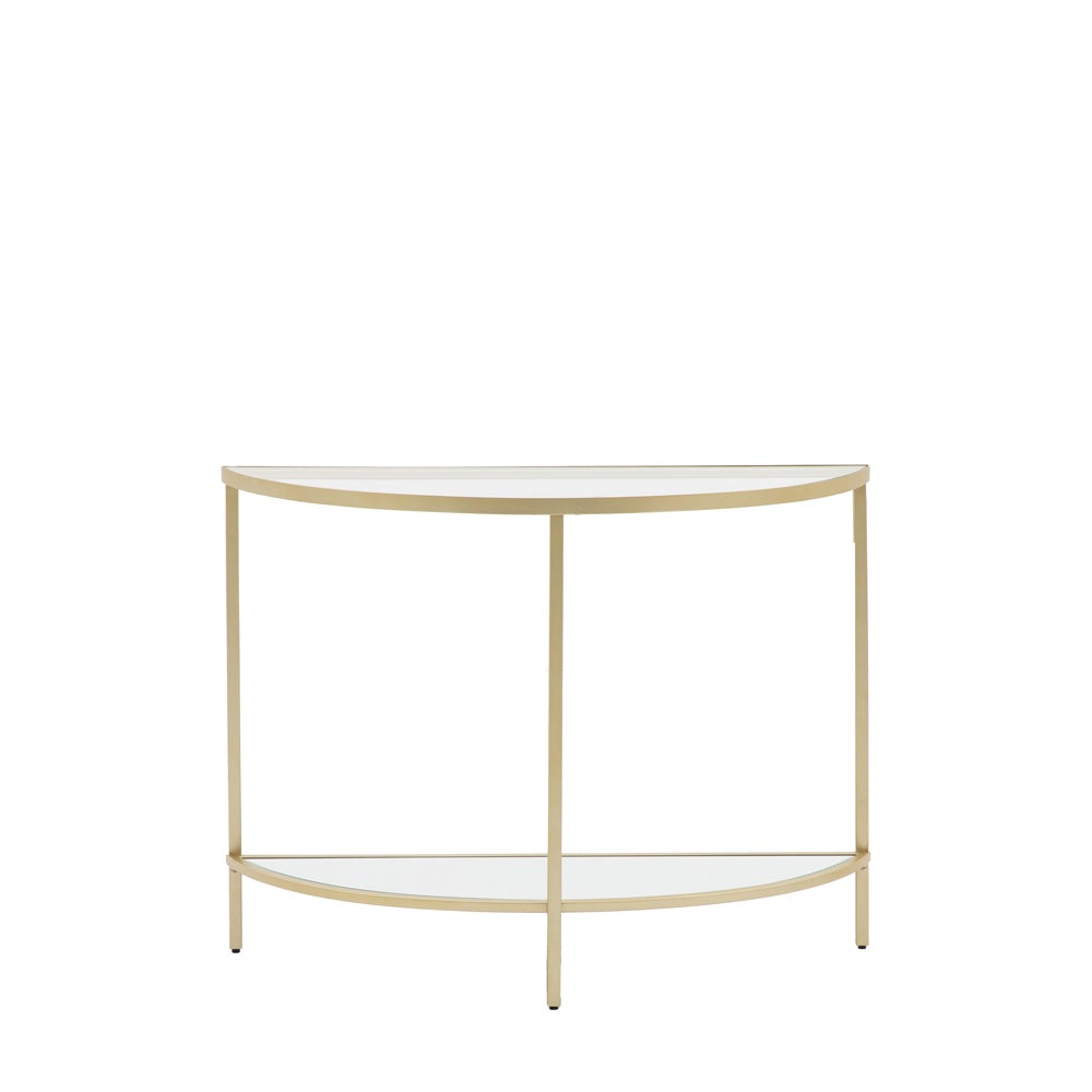 Gallery Interiors Hodson Console Table In Champagne