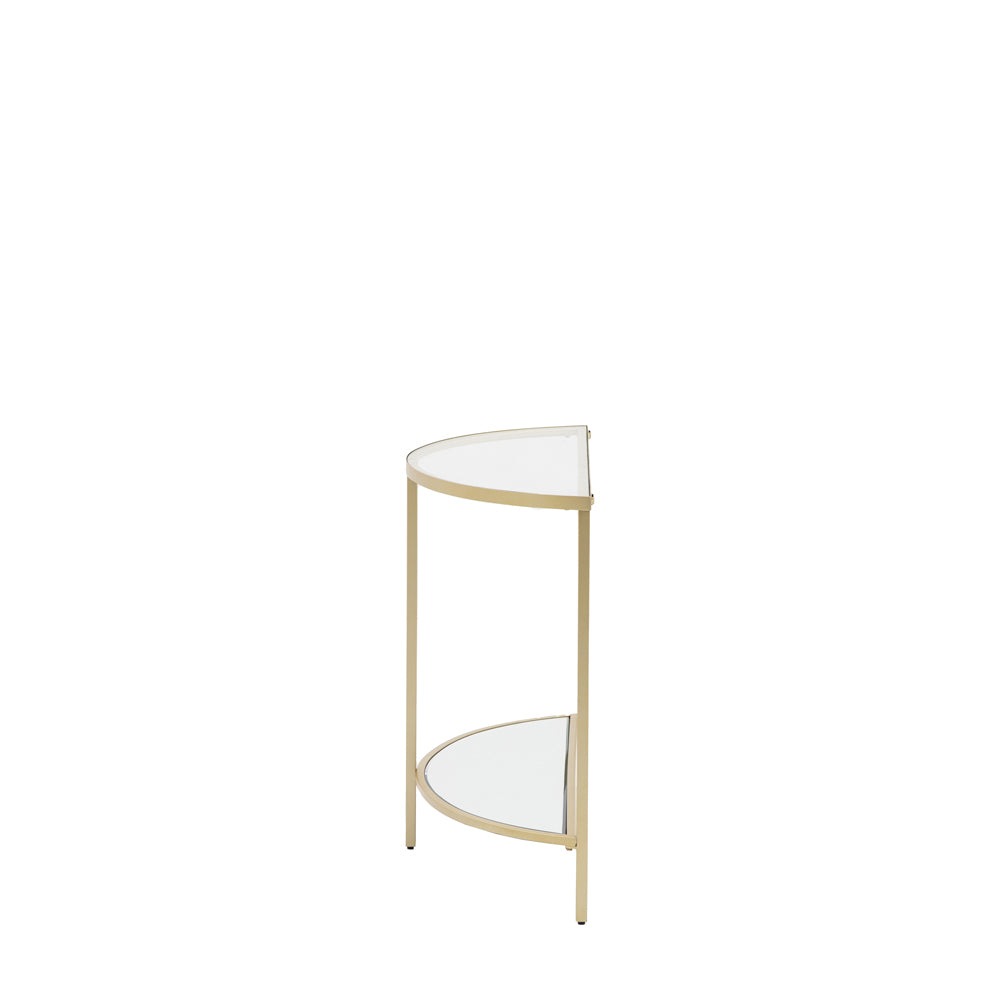 Product photograph of Gallery Interiors Hodson Console Table In Champagne from Olivia's.