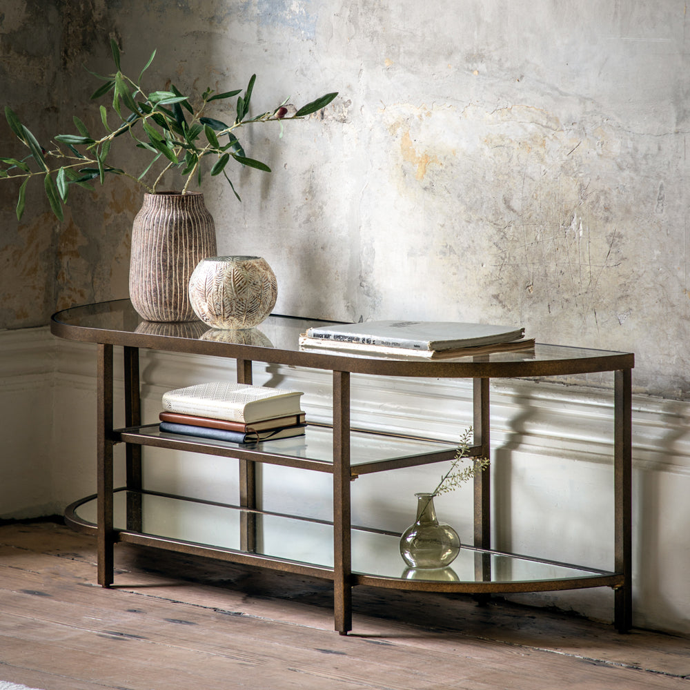 Product photograph of Gallery Interiors Hodson Media Unit In Bronze from Olivia's.