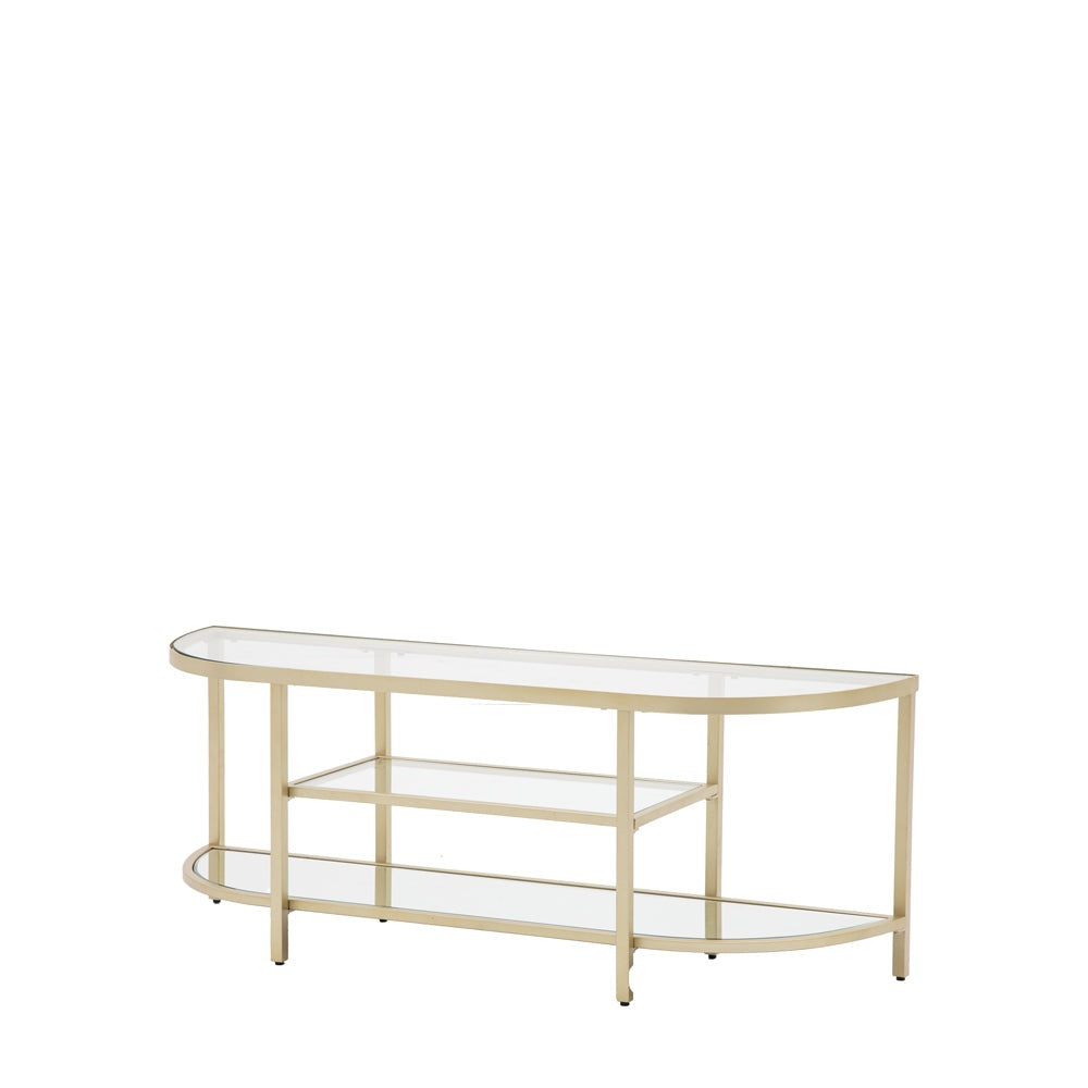 Product photograph of Gallery Interiors Hodson Media Unit In Champagne from Olivia's.