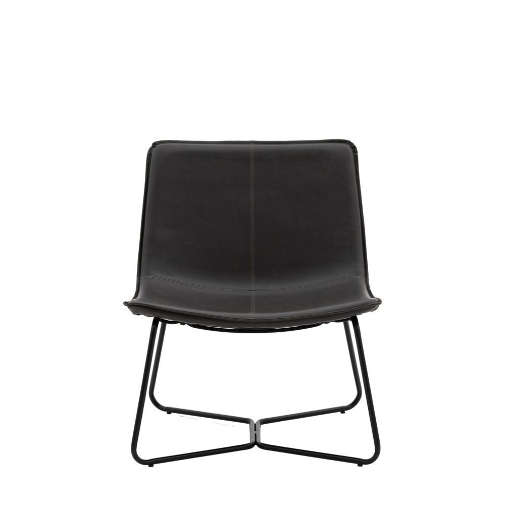 Product photograph of Gallery Interiors Hawkline Lounge Chair In Charcoal from Olivia's