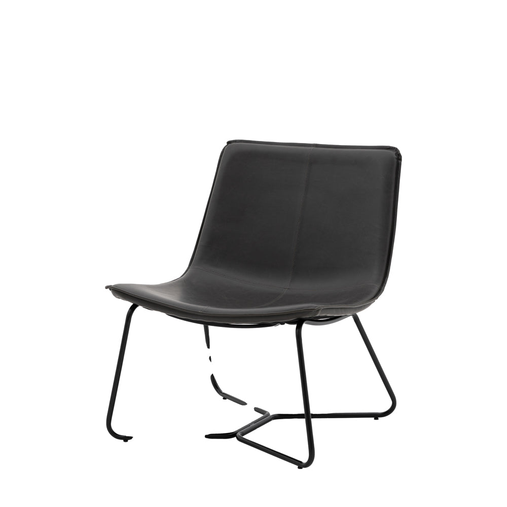 Product photograph of Gallery Interiors Hawkline Lounge Chair In Charcoal from Olivia's.