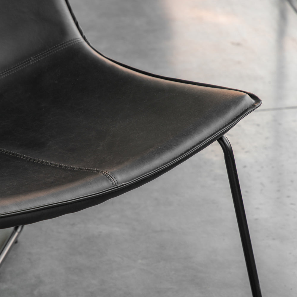Product photograph of Gallery Interiors Hawkline Lounge Chair In Charcoal from Olivia's.