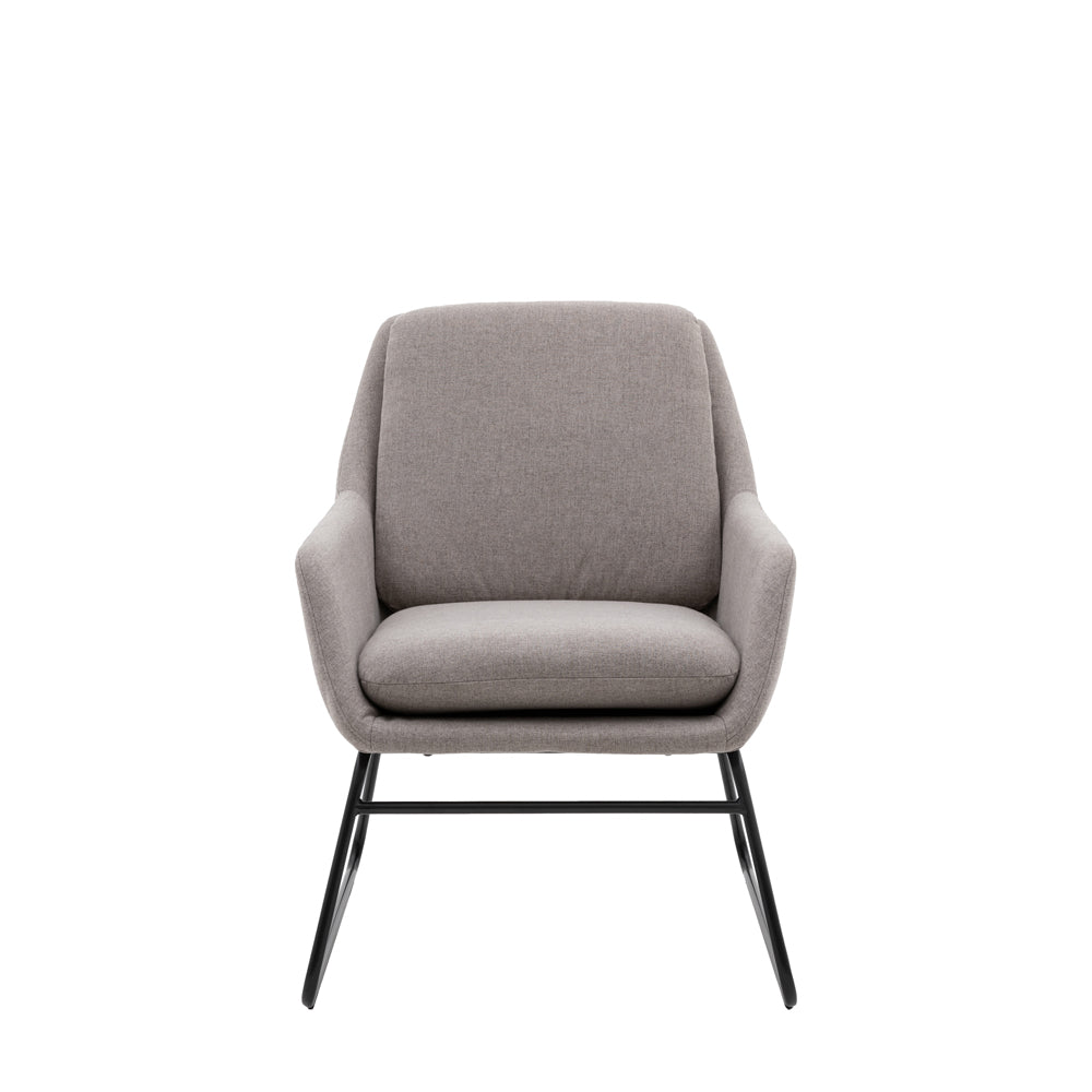 Gallery Interiors Fenton Accent Chair In Light Grey