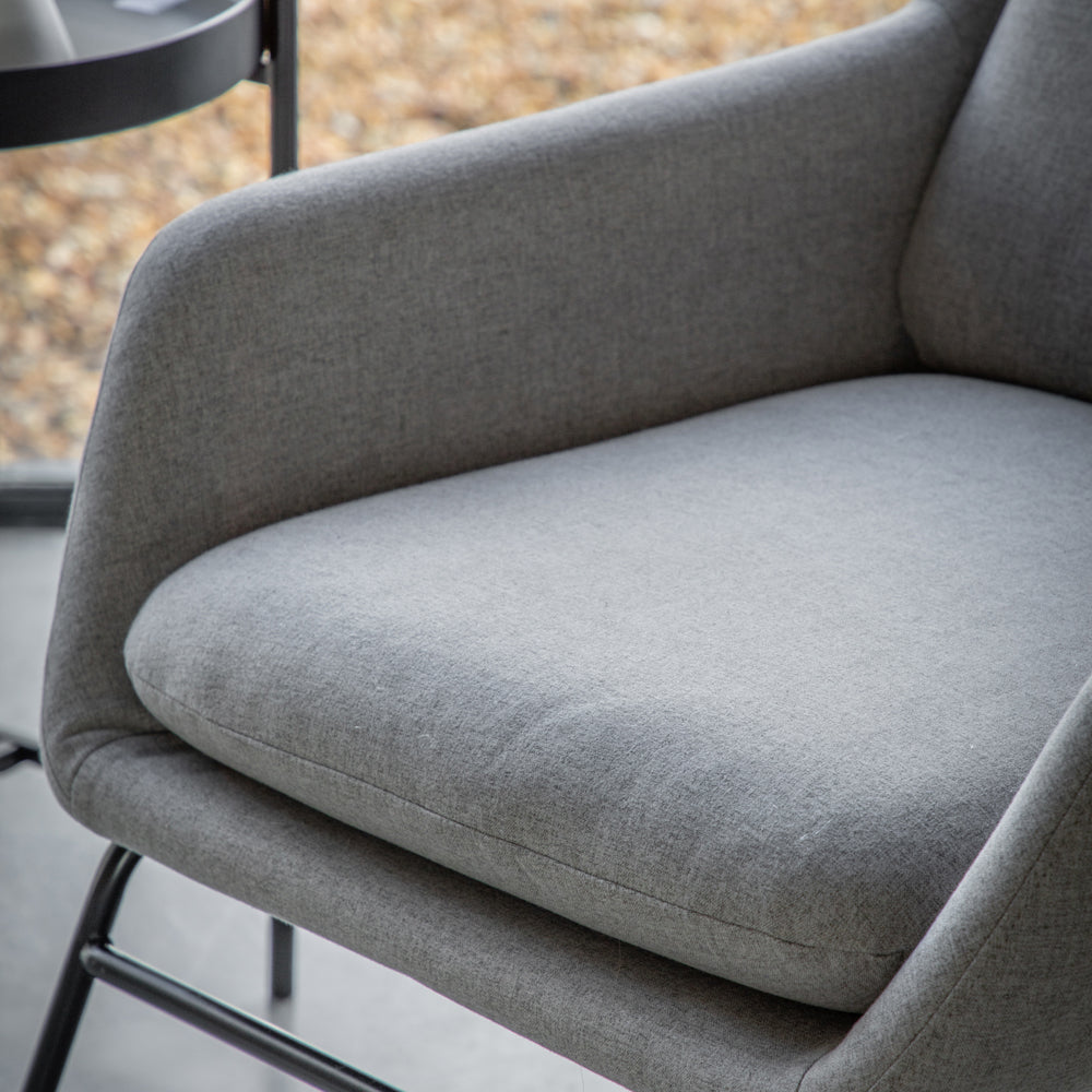 Product photograph of Gallery Interiors Fenton Accent Chair In Light Grey from Olivia's.