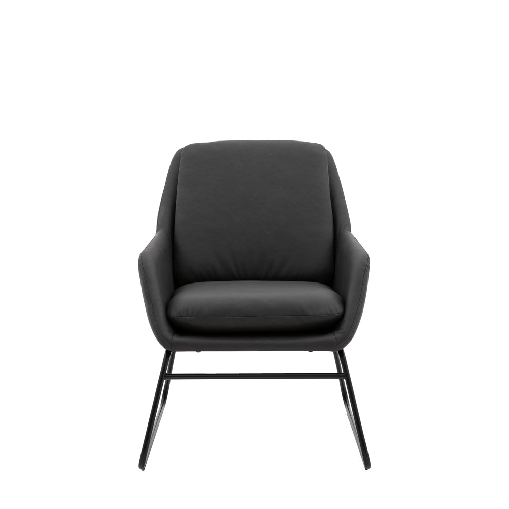Product photograph of Gallery Interiors Fenton Accent Chair In Charcoal from Olivia's