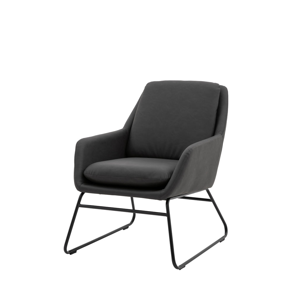 Product photograph of Gallery Interiors Fenton Accent Chair In Charcoal from Olivia's.