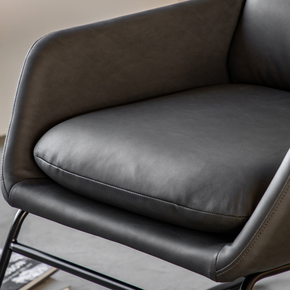 Product photograph of Gallery Interiors Fenton Accent Chair In Charcoal from Olivia's.