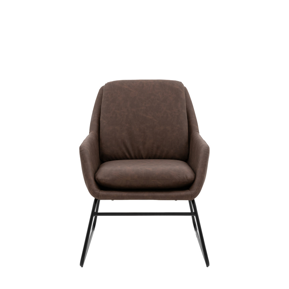 Product photograph of Gallery Interiors Fenton Accent Chair In Brown from Olivia's
