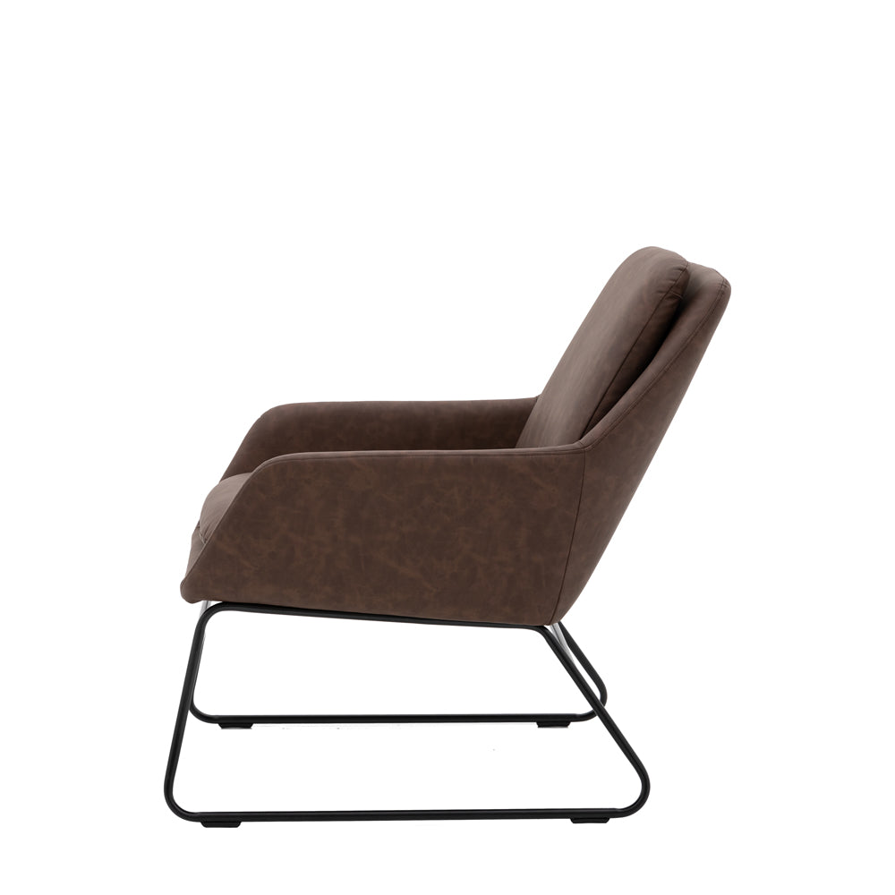Product photograph of Gallery Interiors Fenton Accent Chair In Brown from Olivia's.