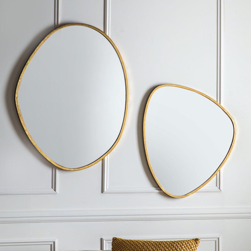 Product photograph of Gallery Interiors Chatterley Wall Mirror In Gold Small from Olivia's.