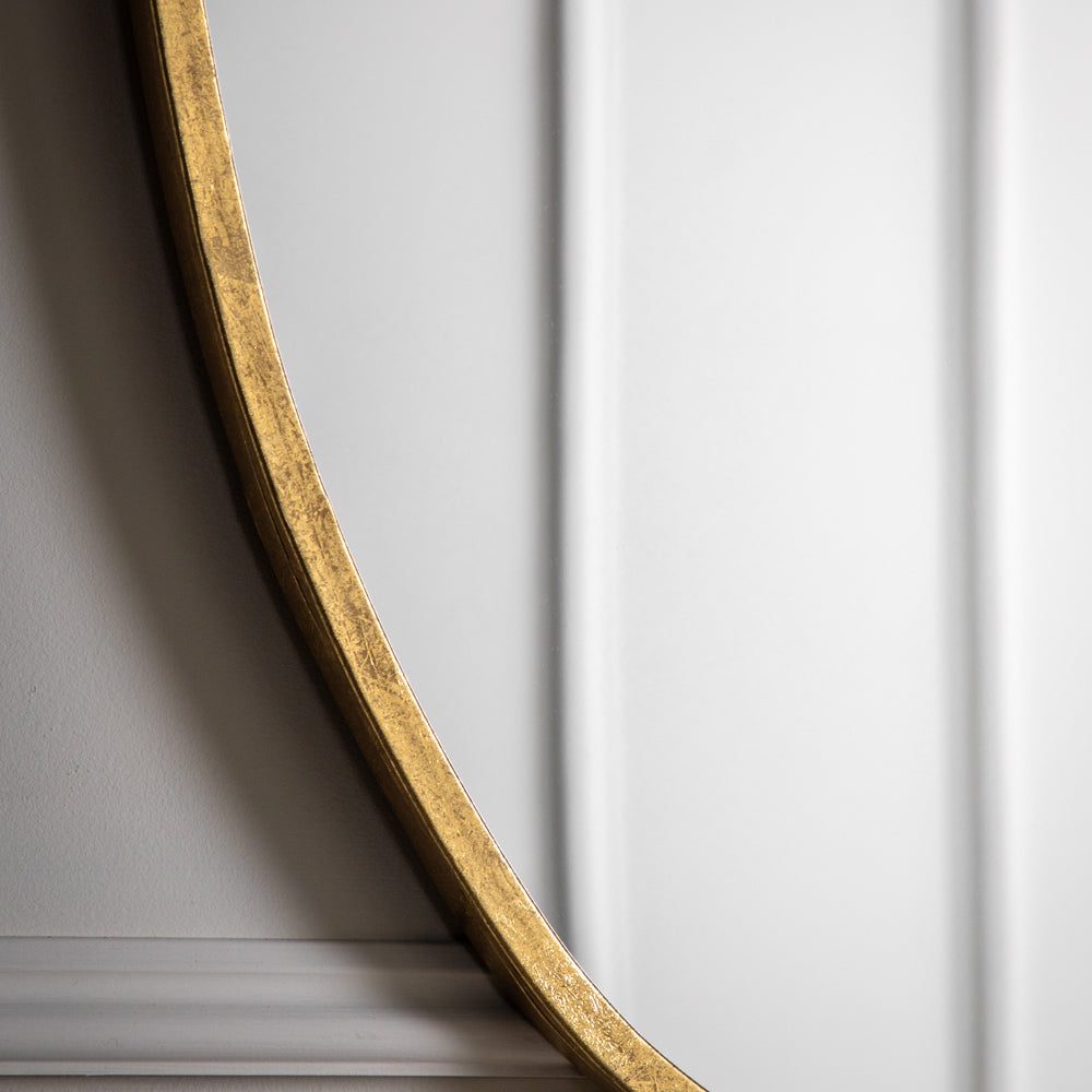 Product photograph of Gallery Interiors Chatterley Wall Mirror In Gold Large from Olivia's.
