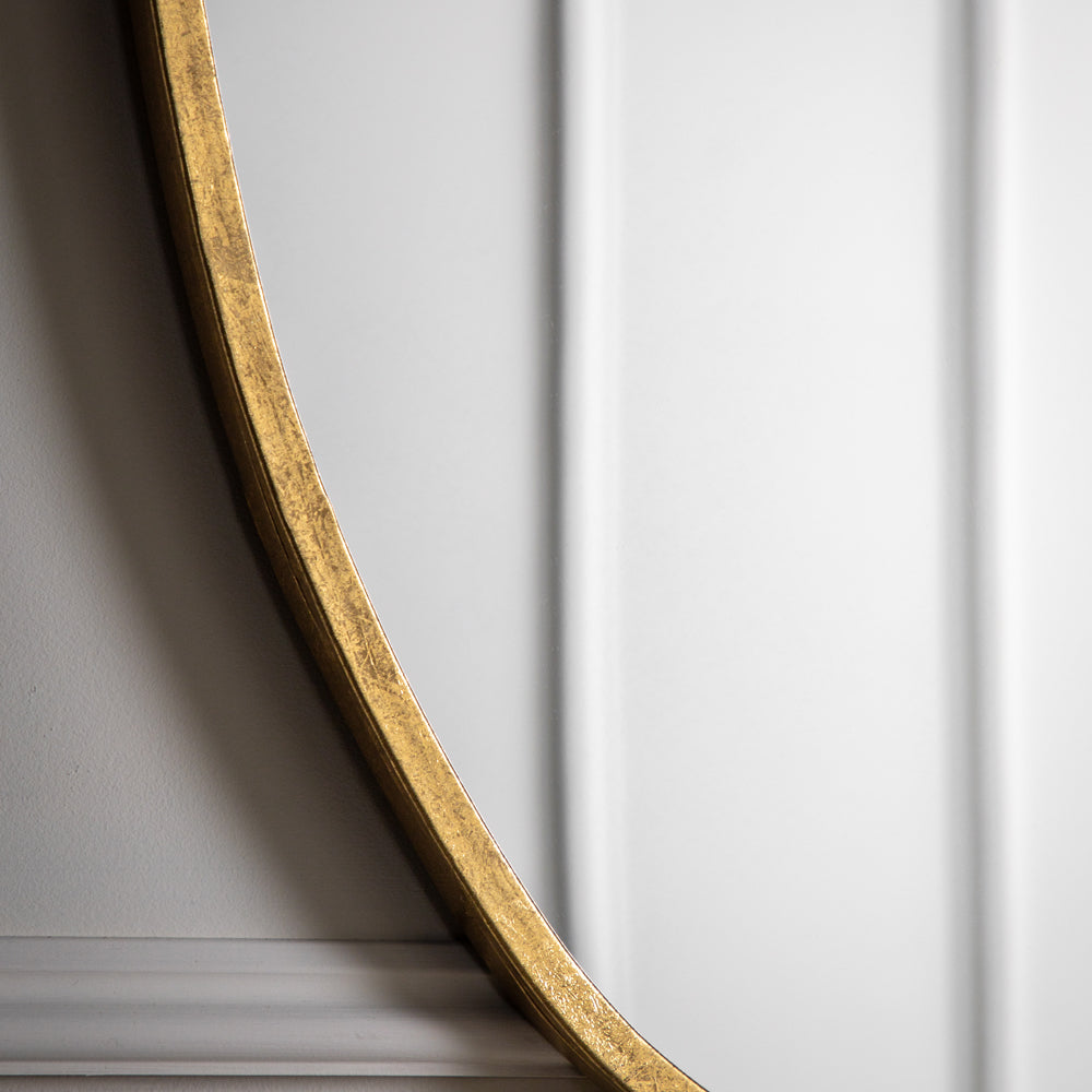 Product photograph of Gallery Interiors Chatterley Wall Mirror In Gold Small from Olivia's.