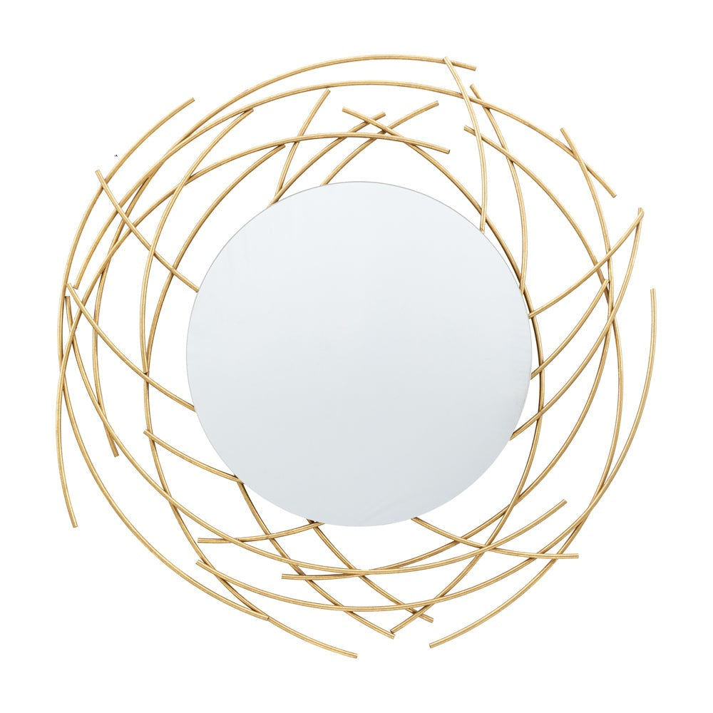 Product photograph of Gallery Interiors Tooting Wall Mirror In Gold 60x60cm from Olivia's