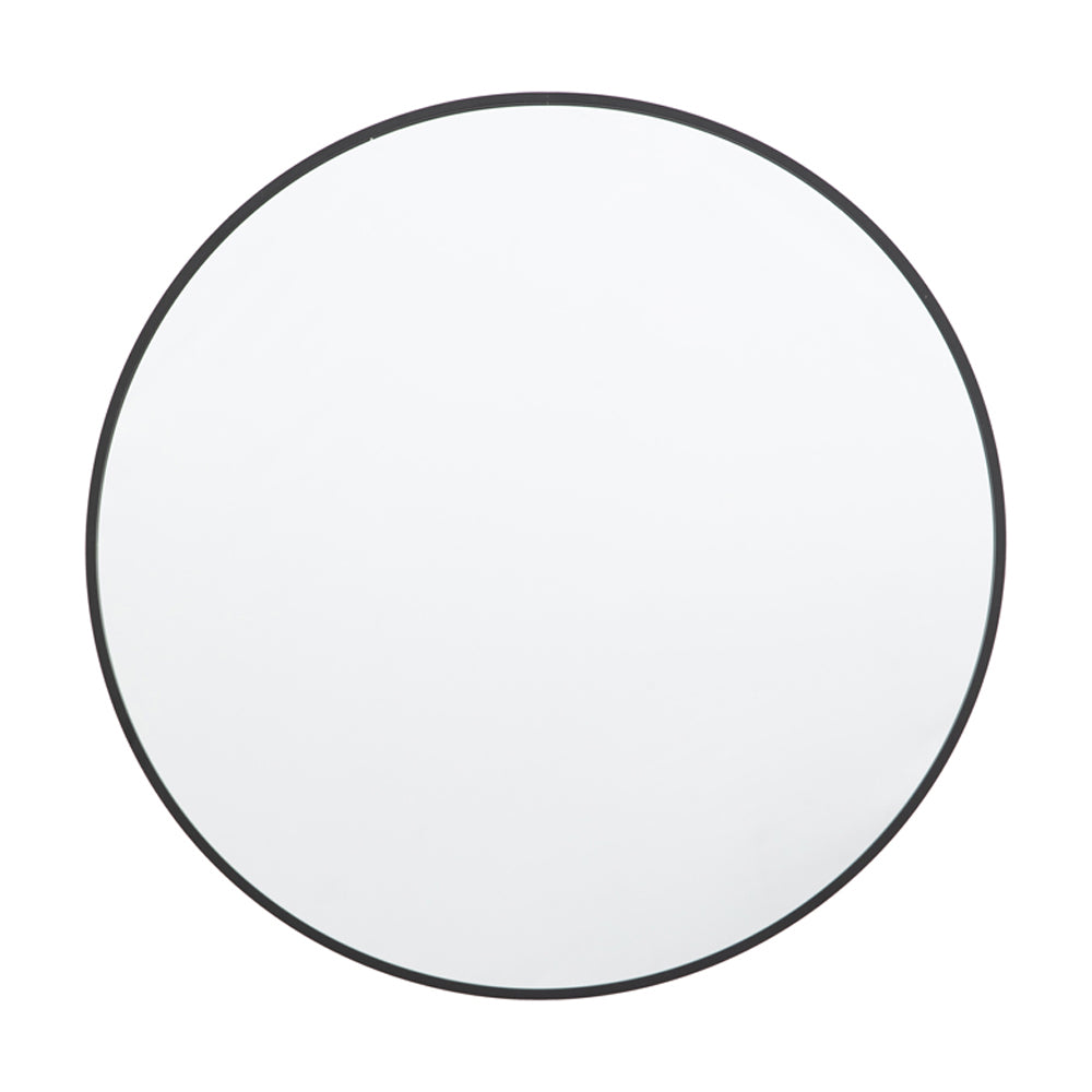 Product photograph of Gallery Interiors Yarlett Round Wall Mirror In Black from Olivia's