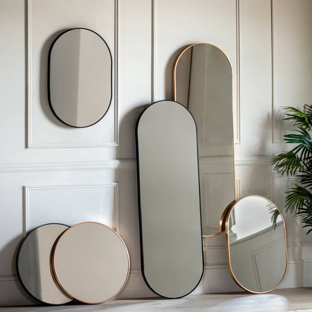 Product photograph of Gallery Interiors Yarlett Wall Mirror In Gold Small from Olivia's.