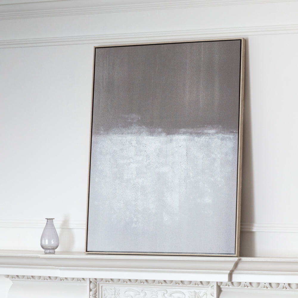 Product photograph of Gallery Interiors Horizon Framed Canvas Wall Art In Taupe 62 5x82 5cm from Olivia's.