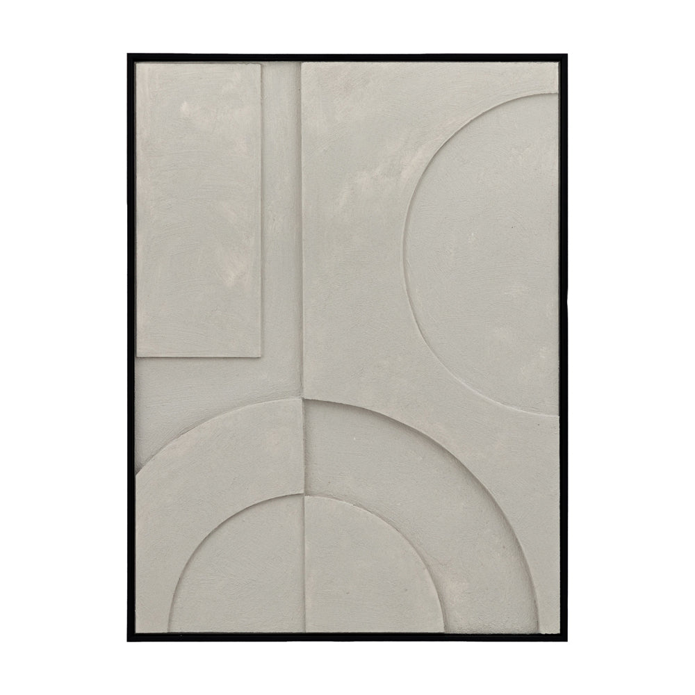 Product photograph of Gallery Interiors Isla Relief Framed Wall Art In Warm Grey 62 5x82 5cm from Olivia's