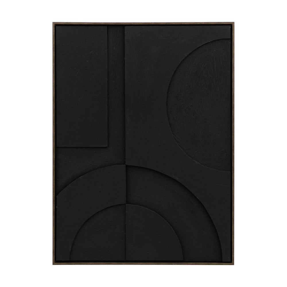Product photograph of Gallery Interiors Isla Relief Framed Wall Art In Black 62 5x82 5cm from Olivia's