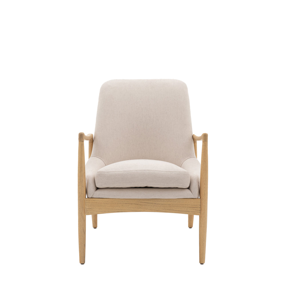 Gallery Interiors Carra Armchair In Natural Linen