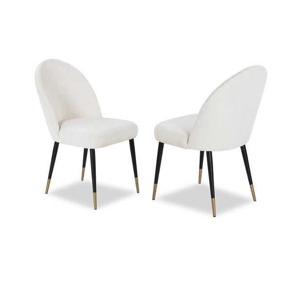 Product photograph of Liang Eimil Set Of 2 Alfa Boucle Sand Dining Chairs from Olivia's