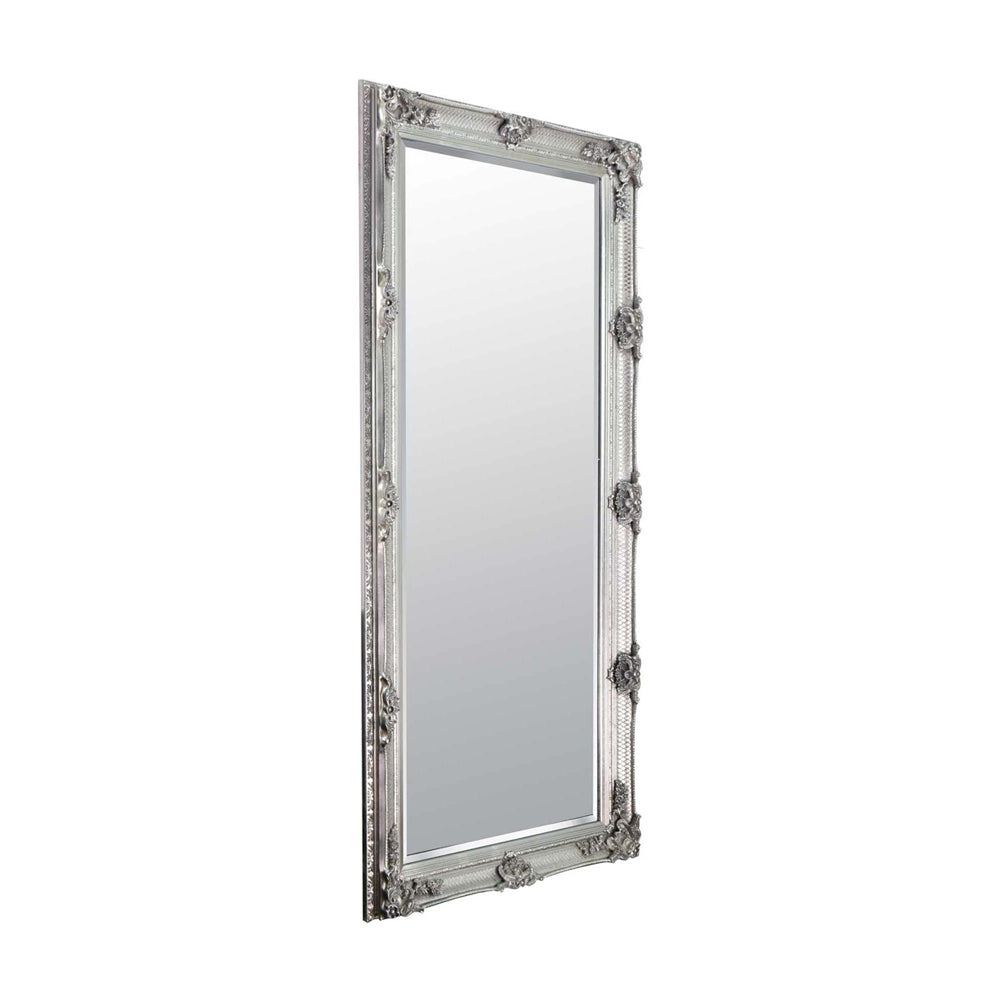 Product photograph of Olivia S Dayna Ornate Full Length Mirror In Silver - 164 X 78cm from Olivia's.