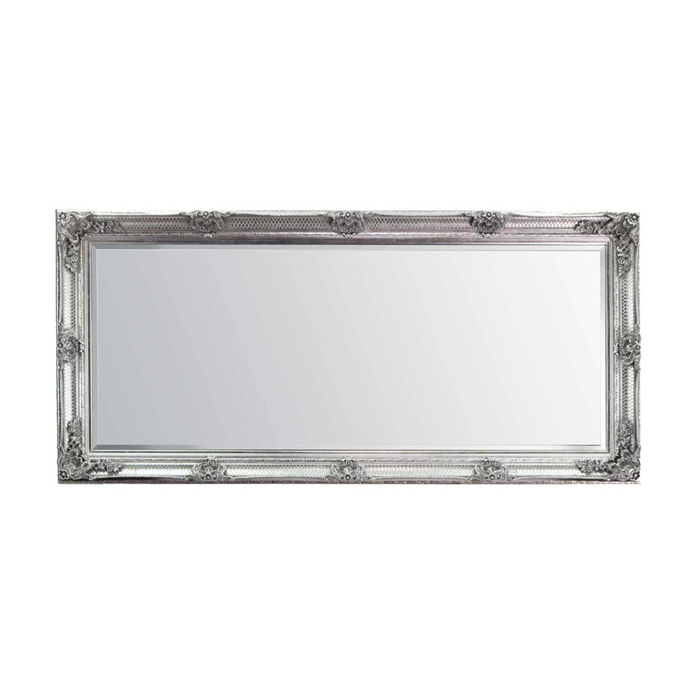 Product photograph of Olivia S Dayna Ornate Full Length Mirror In Silver - 164 X 78cm from Olivia's.