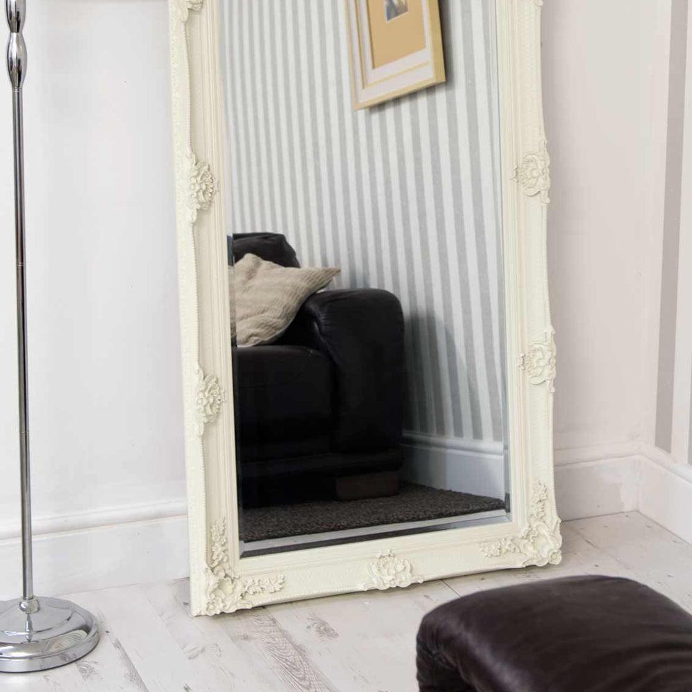 Product photograph of Olivia S Dayna Ornate Full Length Mirror In Cream - 164 X 78cm from Olivia's.