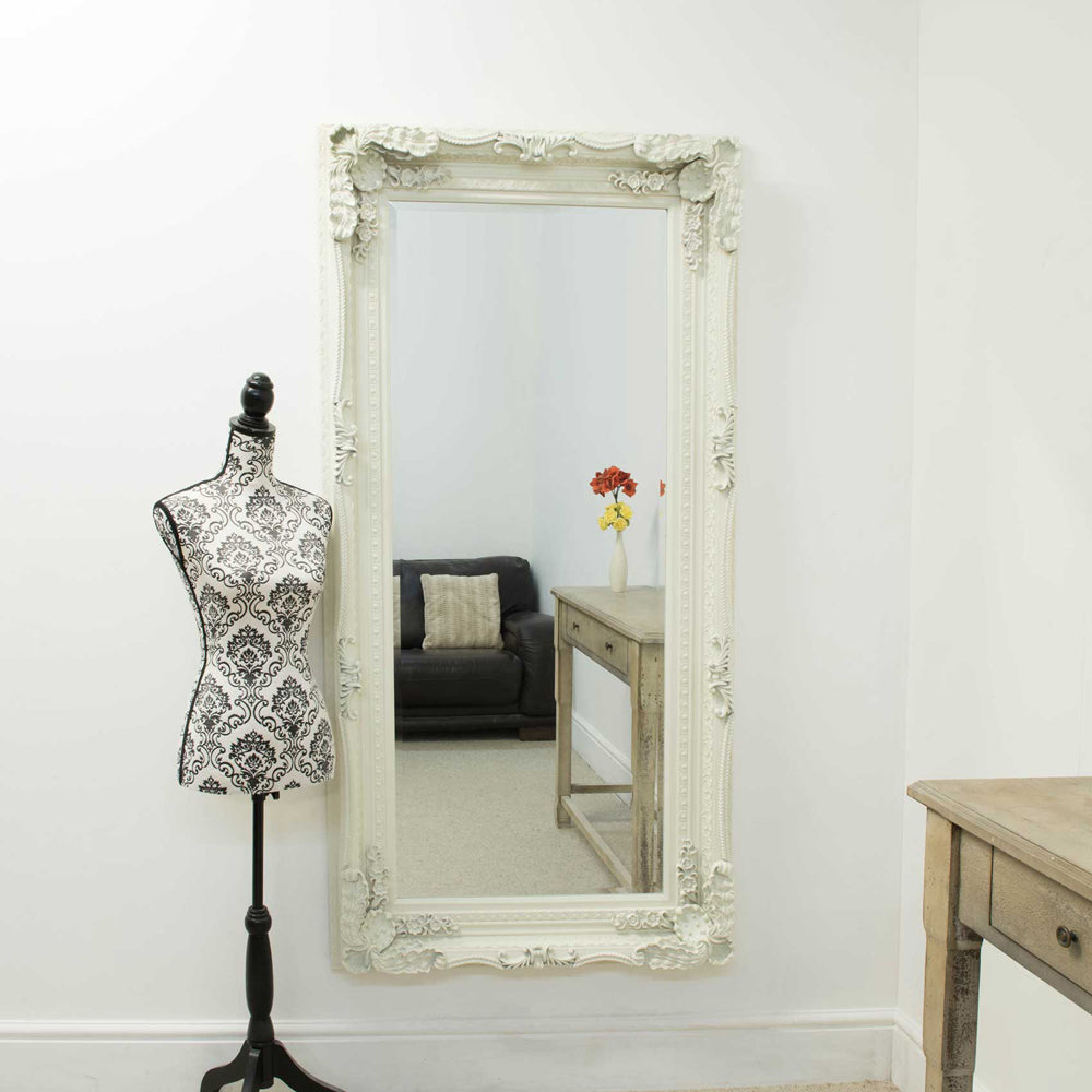 Olivias Leah Wall Mirror In Ivory 175 X 89cm