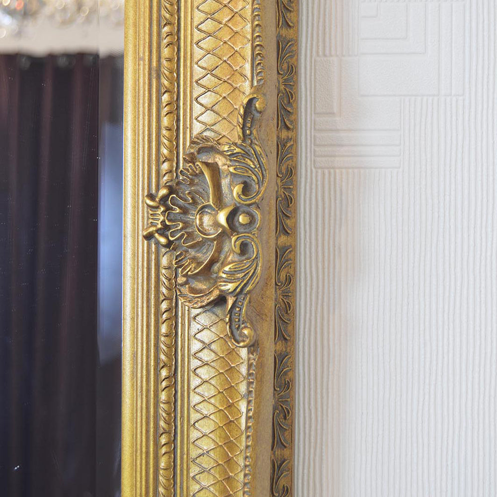 Product photograph of Olivia S Dayna Ornate Large Wall Mirror Mirror In Gold - 110 X 79cm from Olivia's.
