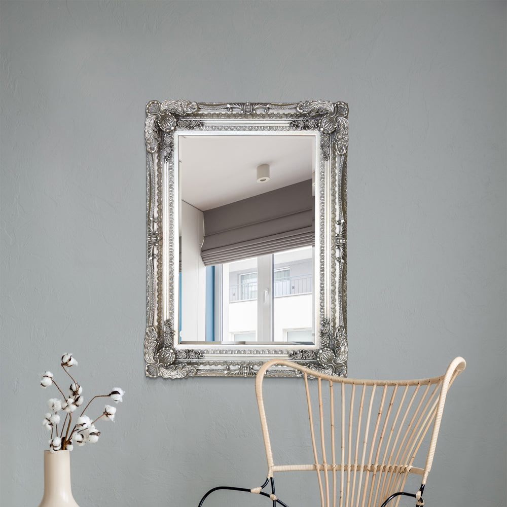 Olivias Leah Wall Mirror In Silver 122 X 91cm