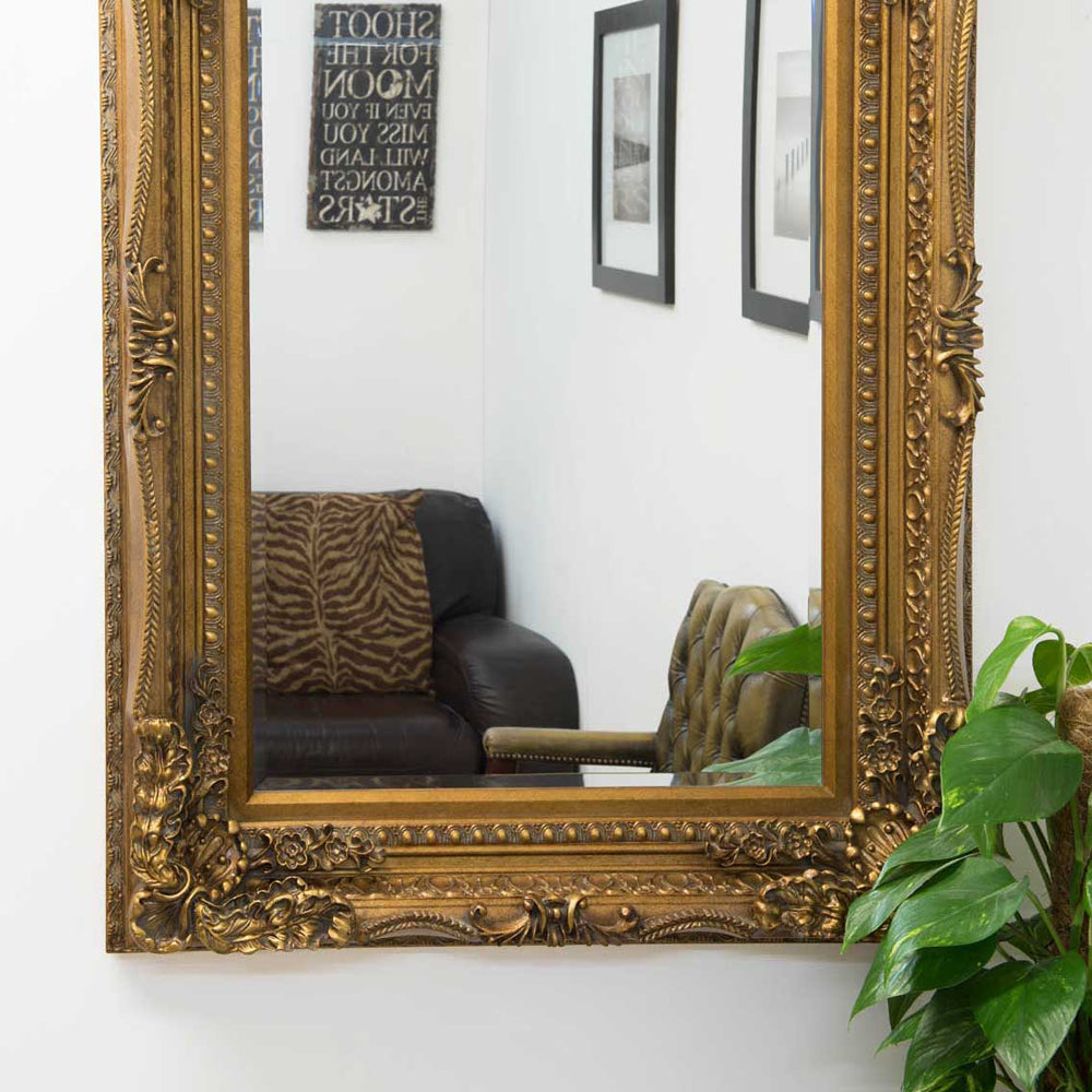 Product photograph of Olivia S Leah Wall Mirror In Gold - 122 X 91cm from Olivia's.