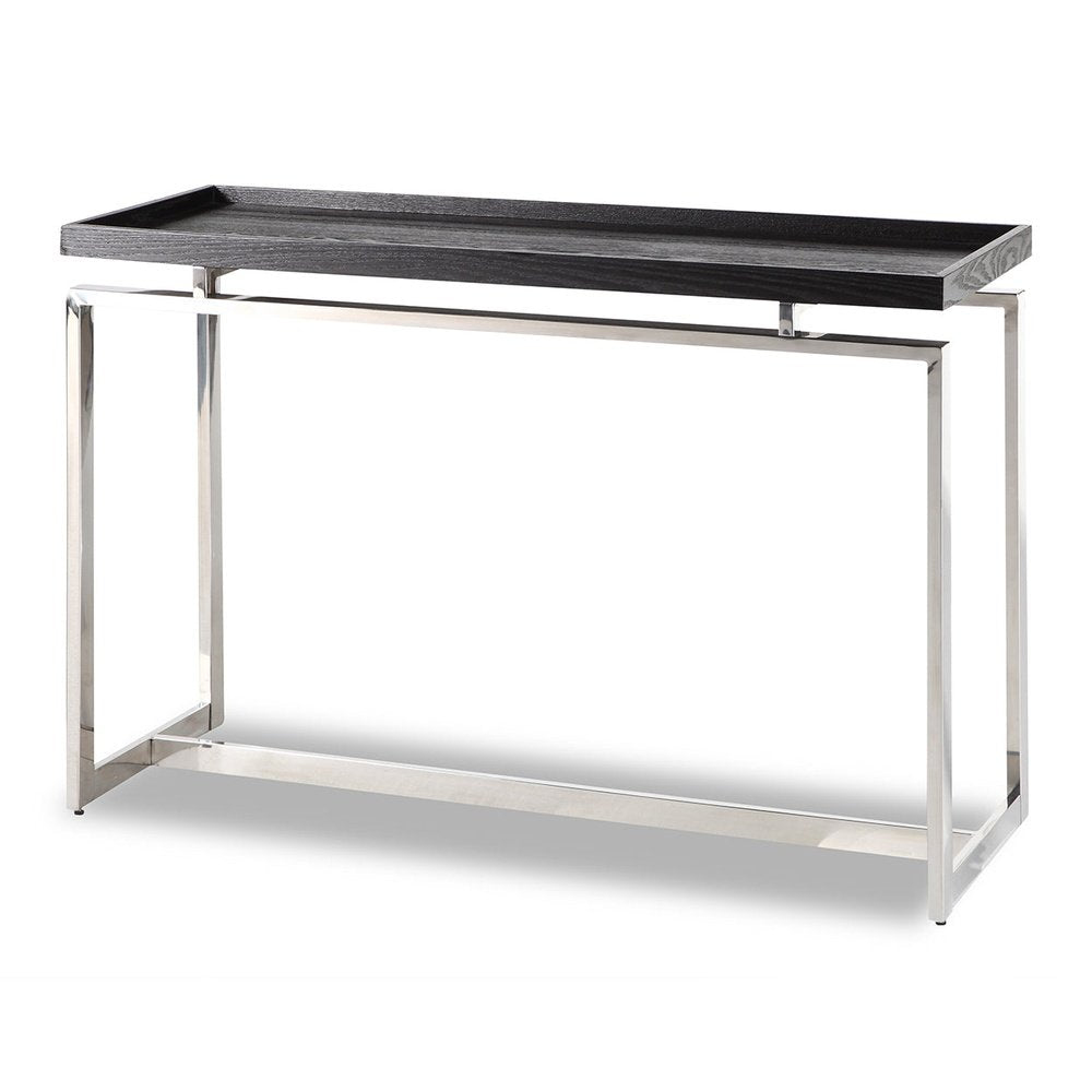 Product photograph of Liang Eimil Malcom Console Table Polished Stainless Steel from Olivia's